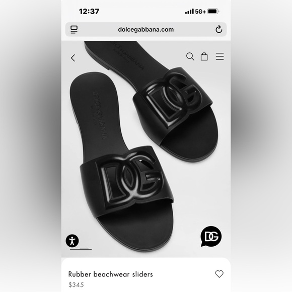 Dolce & Gabbana Black Slide Sandals - Picture 3 of 5